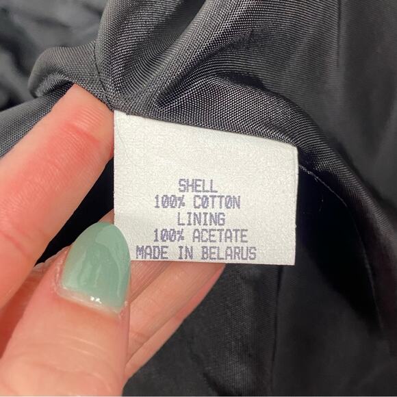 Vintage 70s Black Faux Velvet Oversized Large Peacoat Style Winter Jacket Coat - Picture 9 of 11